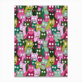 Wanderlust Crazy Cats 1 Canvas Print