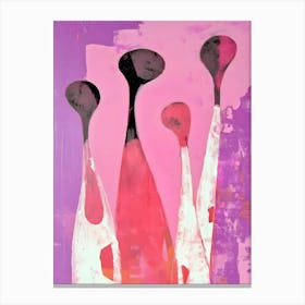 Three Pink Vases Canvas Print