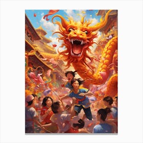 Dragon Dancing Chinese New Year 1 Canvas Print