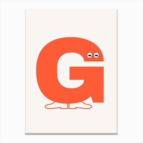 Alphabet Poster G Canvas Print