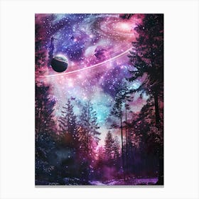 Galaxy In The Woods Canvas Print