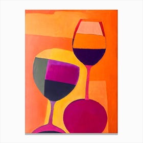 Pinot Noir Paul Klee Inspired Abstract 2 Cocktail Poster Canvas Print