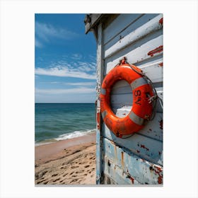 Life Preserver On The Beach Canvas Print