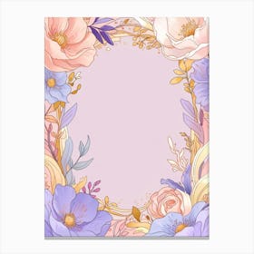 Floral Frame 8 Canvas Print