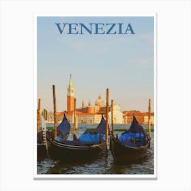 Venice Italy Travel Poster, Karen Arnold Canvas Print