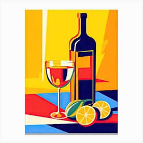 Glass Of Wine, Inspired by Matisse 1 Canvas Print