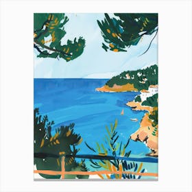 Travel Poster Happy Places Mallorca 2 Canvas Print