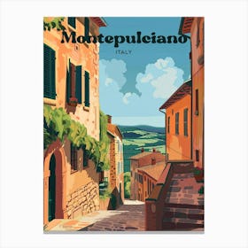 Montepulciano Italy Renaissance Art Illustration Canvas Print