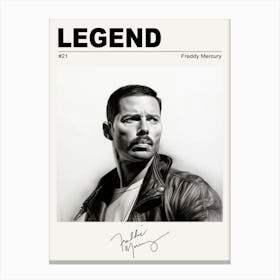 Freddy Mercury Legend Canvas Print