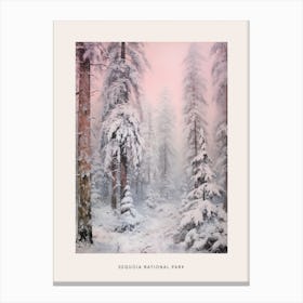 Dreamy Winter National Park Poster  Sequoia National Park United States 1 Canvas Print