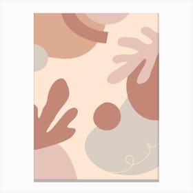 Abstract Painting. Desert - boho travel pastel vector pattern 3 Canvas Print