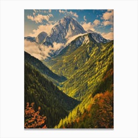 Triglav National Park Slovenia Vintage Poster Canvas Print