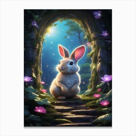 Rabbit In The Forest 1 Canvas Print