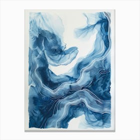 'Blue Wave' 4 Canvas Print