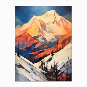 Mount Rainier Usa 7 Mountain Painting Canvas Print