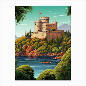 Bodrum Castle St Peters Caastle Pixel Art 7 Canvas Print