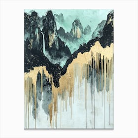 Karakoram Glint Liquid Geometry Canvas Print