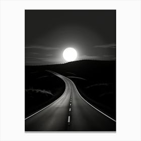 Road At Night Canvas Print