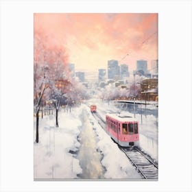 Dreamy Winter Painting Denver Colorado Canvas Print