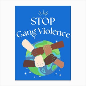 Stop Gang Violence Hands entwined Toile