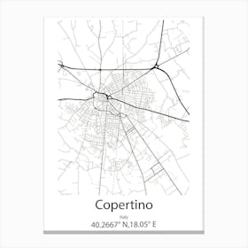 Copertino,Italy Minimalist Map Canvas Print