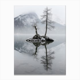 Lone Tree In A Lake Canvas Print