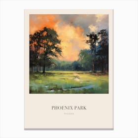 Phoenix Park Phoenix United States Vintage Cezanne Inspired Poster Canvas Print