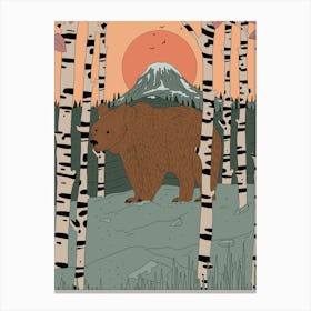 Bear In The Woods 1 Canvas Print