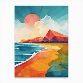 Abstract Beach Painting Canvas Print