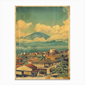 Mount Fuji Japan Mid Century Modern Canvas Print