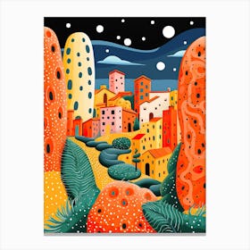 Rome, Illustration In The Style Of Pop Art 1 Canvas Print