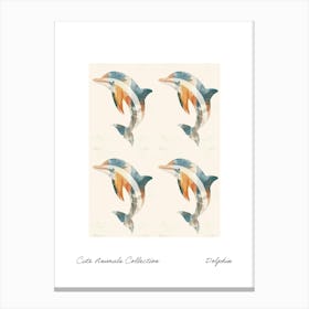 Cute Animals Collection Dolphin 4 Canvas Print