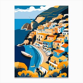 Summer In Positano Painting (126) Canvas Print