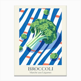 Marche Aux Legumes Broccoli Summer Illustration 3 Canvas Print