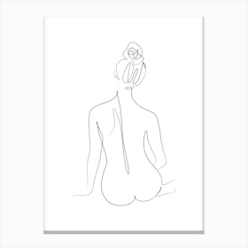 Nude Woman Line art 1 Canvas Print