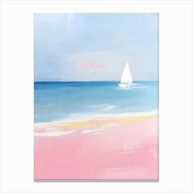 Sailboat On The Beach Canvas Print