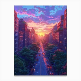 Sunset In The City 1 Canvas Print