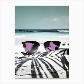 Sunglasses On The Beach Canvas Print