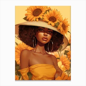 Sunflower Girl 3 Canvas Print