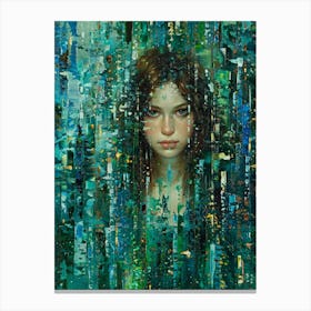 Girl In A City Canvas Print