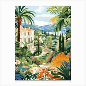 Dubrovnik Arboretum Croatia Modern Illustration Canvas Print