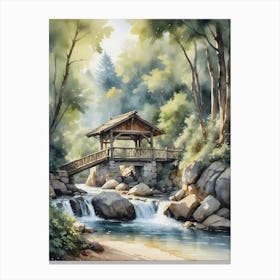 Waterfall Bridge Canvas Print