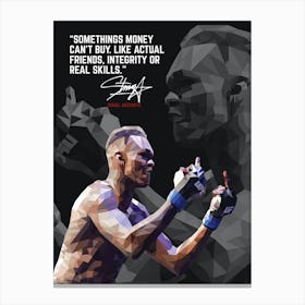 Israel Adesanya Quotes 3 Canvas Print