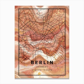 Berlin Map Canvas Print