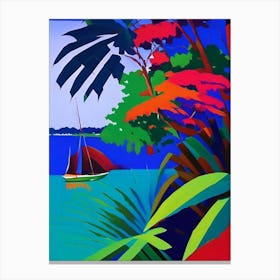 Guna Yala Panama Colourful Painting Tropical Destination Canvas Print