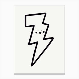 Lightning Bolt Cute Illustration Canvas Print