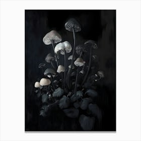 Mushrooms In The Dark Canvas Print