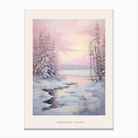 Dreamy Winter Painting Poster Rovaniemi Finland 1 Canvas Print
