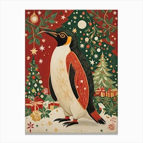 Festive Penguin Canvas Print