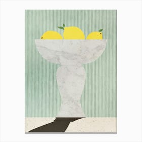 Lemons In A Bowl Canvas Print